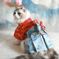 Load image into Gallery viewer, Japanese-Style Pet Kimono - Crane Spring Returns - WizzPaw
