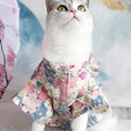 Load image into Gallery viewer, Japanese-Style Pet Kimono - Floral Drum-blue - WizzPaw