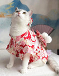 Load image into Gallery viewer, Japanese-Style Pet Kimono - Floral Drum-red - WizzPaw