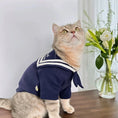 Load image into Gallery viewer, Pet Nautical Sailor Outfit - WizzPaw