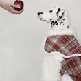 Load image into Gallery viewer, Pet Red Plaid Double-Layered Fleece Lined Outfit and Cape - WizzPaw