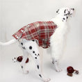 Load image into Gallery viewer, Pet Red Plaid Double-Layered Fleece Lined Outfit and Cape - WizzPaw