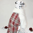 Load image into Gallery viewer, Pet Red Plaid Double-Layered Fleece Lined Outfit and Cape - WizzPaw