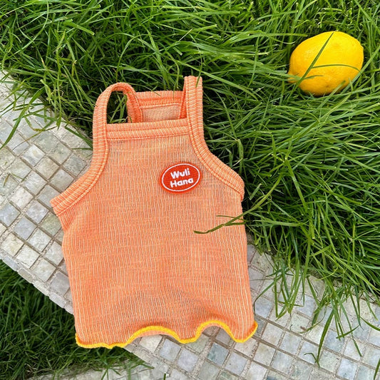 Pet Rolled Edge Knit Tank Top