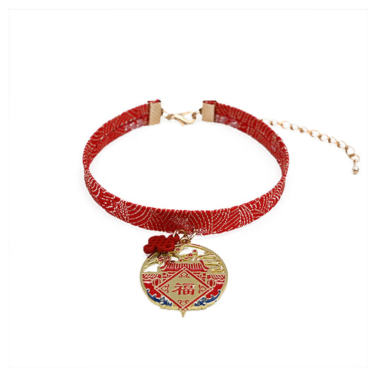 Chinese-style pet collar-luck