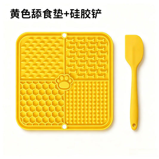 Calming Lick Mat C-Pattern - Yellow