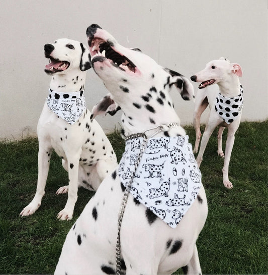 Pet Dalmatian Series Double-Sided Cotton Bandana