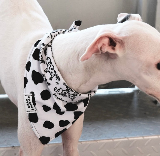 Pet Dalmatian Series Double-Sided Cotton Bandana