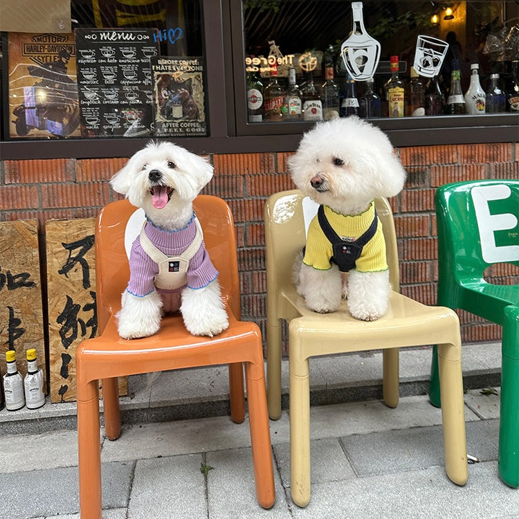 Pet embroidered knit base shirt