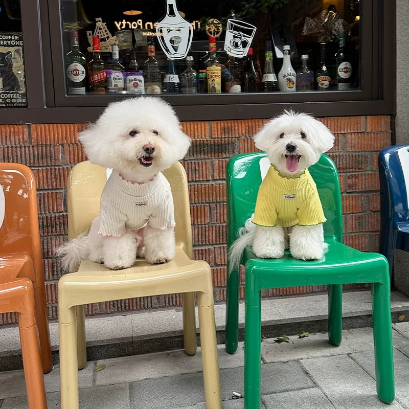 Pet embroidered knit base shirt