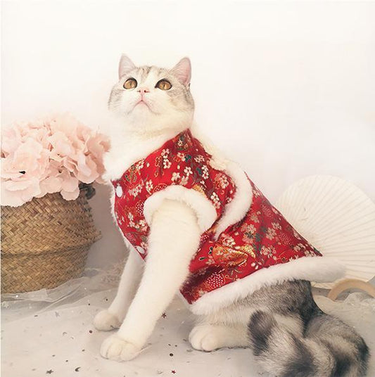 Chinese-Style Thickened Pet Tang Suit - WizzPaw