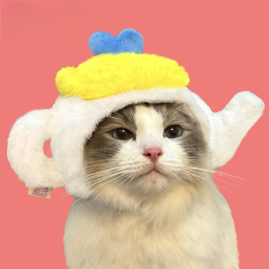 Pet teapot plush hood