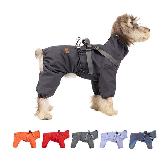 High-Collar Rainproof Dog Raincoat - WizzPaw