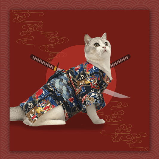 Japanese Pet Samurai Outfit - WizzPaw