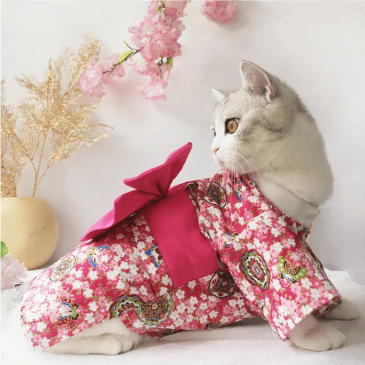 Japanese-Style Pet Kimono - Sakura - WizzPaw