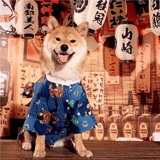 Japanese-Style Pet Kimono - Ukiyo-e - WizzPaw