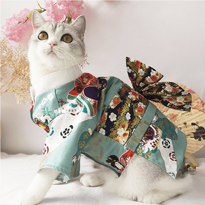 Japanese-Style Pet Kimono - Ukiyo-e - WizzPaw