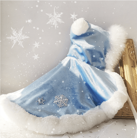 Thickened Pet Cloak - Frozen Fantasy - WizzPaw