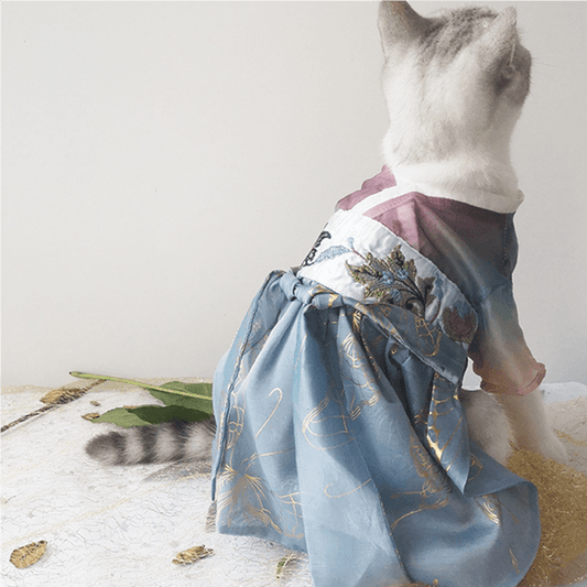 Traditional Chinese Style Pet Hanfu Dress - Lychee - WizzPaw