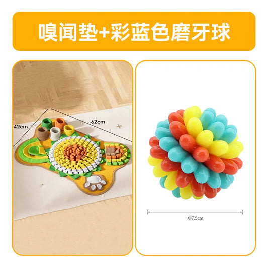 Snuffle mat with blue chew ball set original supplier image