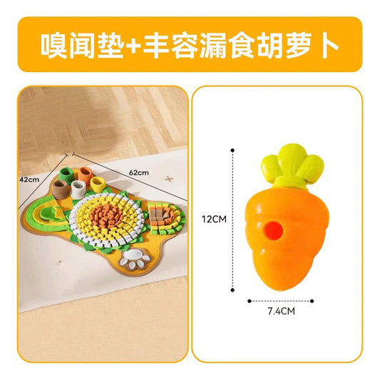 Snuffle mat with carrot feeder set original supplier image