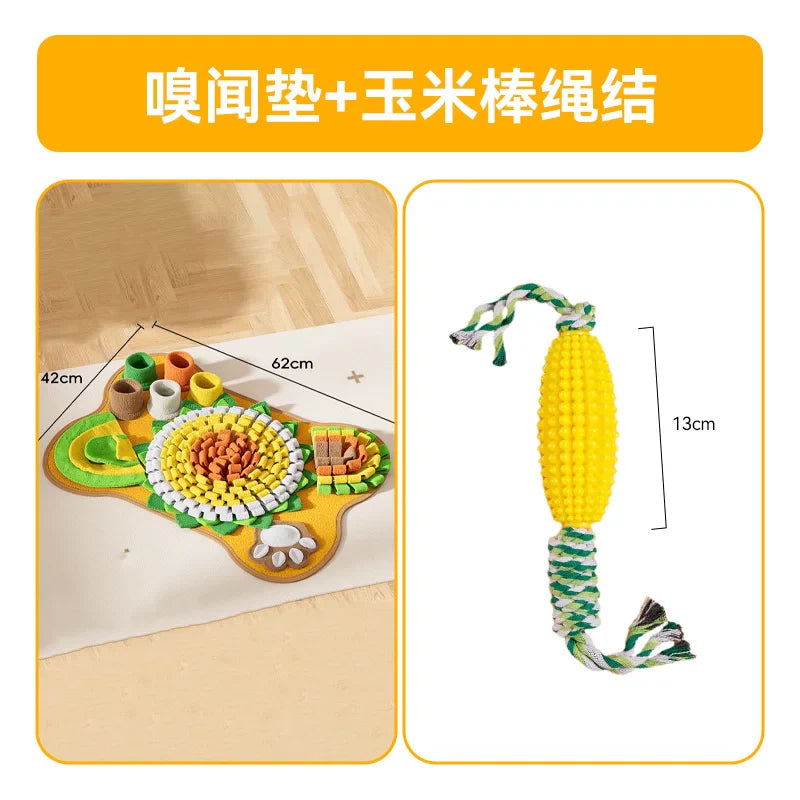 Snuffle mat with corn rope set original supplier image